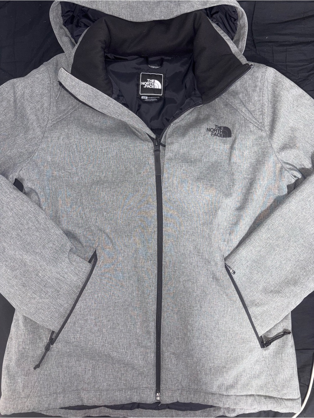The North Face Men’s Light Gray Hooded Puffer Jacket